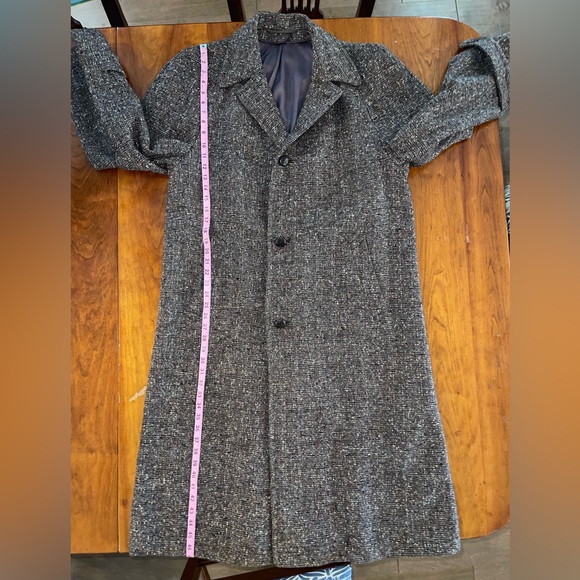 Vintage 1950s Tweed Overcoat by Curlee Clothes - Picture 15 of 16